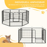 Puppy Run, Outdoor Enclosure, Customizable, Metal Black