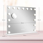 LED Vanity Mirror, 3 Light Modes, Dimmable, USB, White