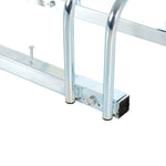 Bicycle Stand, Weatherproof Durable 5 Bicycles, Silver Steel