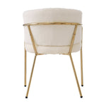 Leisure Chair, Single, Metal Legs, Imitation Rabbit Down Beige