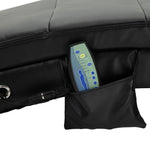 Leather Recliner with Massage Function, 8 Massage Points, Remote Control, High Backrest, Black
