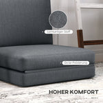 Folding Sofa Bed, 3-in-1 Velvet, Storage Space, Dark Grey
