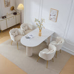Chairs, 4 Modern Velvet Petal Back Upholstered with Gold Metal Legs and Butterfly Cushions, Velvet