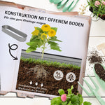 Raised Metal Planter Box 195x62x30cm Open Bottom DIY Flower Box, Silver