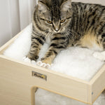 Cat Barrel, 2 Levels with Toys, Natural + Light Grey