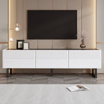 TV Stand Low Unit with Three Drawers 170cm Black and White