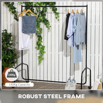 Clothes Rack 150x60x170cm, Sturdy, Easy Assembly, Metal