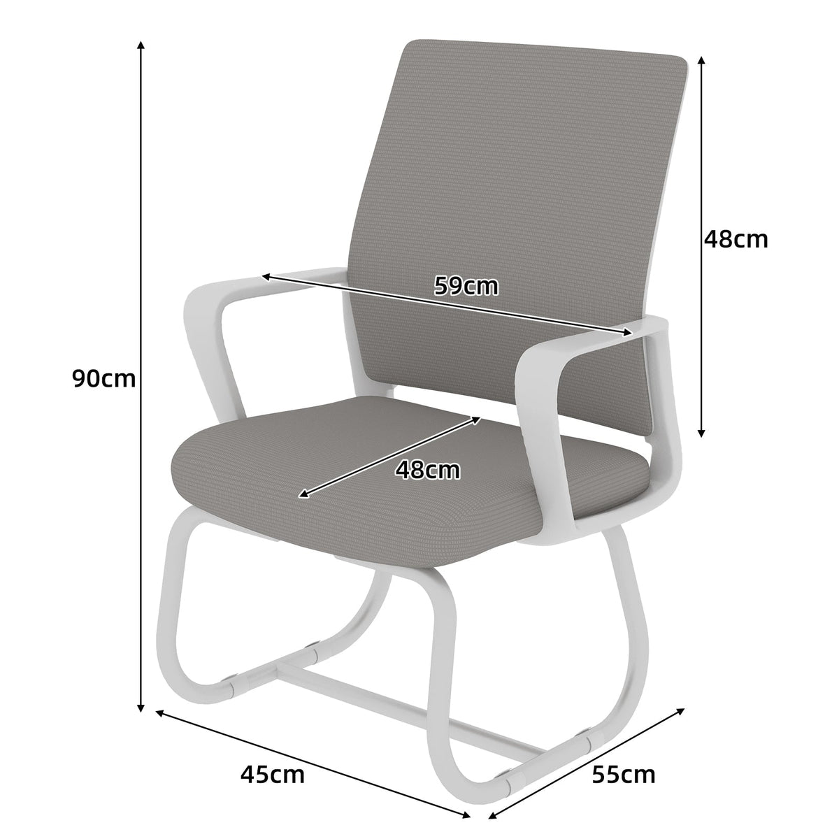 Minimalist Modern Office Chair, Soft & Comfortable, Metal Frame