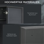kleankin Mirror Cabinet, 3-Tier Bathroom Medicine Wall, Black