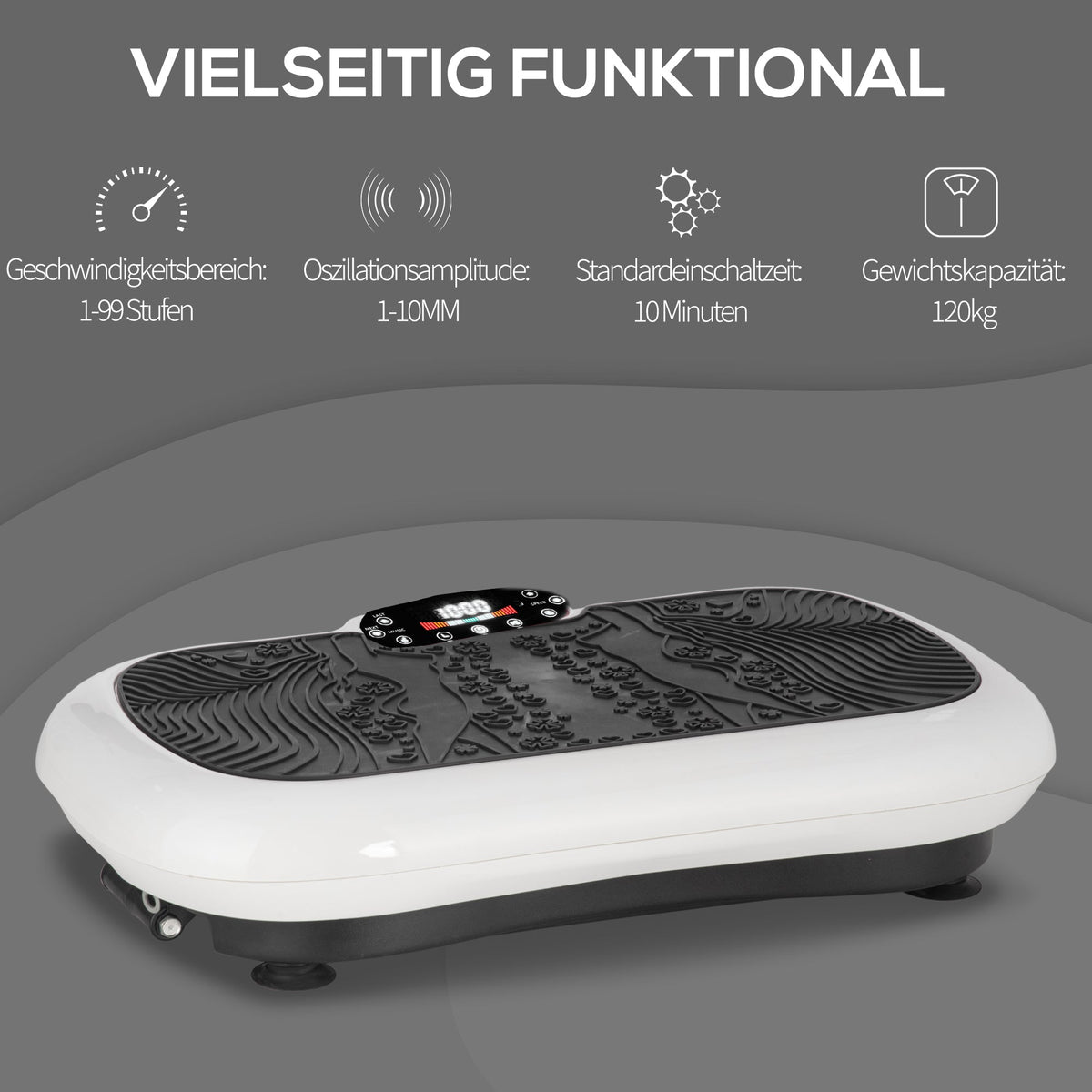 Vibration Plate, 99 Levels, 2 Fitness Bands, 200W