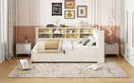 Sofa Bed, 90x200cm, Hydraulic Storage, Night Light, USB/Type-C, Velvet Beige