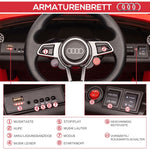 Audi Kids Electric Car 12V with Remote Control and LED Lights, Red