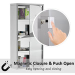 Medicine Cabinet First Aid with Lock 30x12x60cm Stainless Steel
