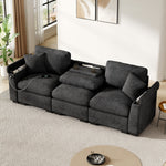 Three-Seater Sofa Multifunctional Folding Table USB Storage - Chenille