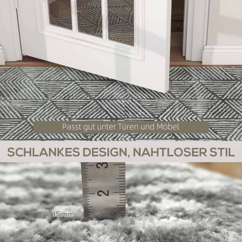 Rug Modern Style Washable Area Dark Grey