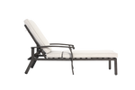 Lounge Patio Chair, Adjustable Reclining Aluminum, Waterproof Beige Cushion