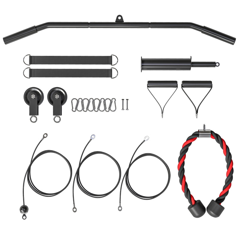 Fitness Lat Pulldown Cable Pulley System Home Strength Training