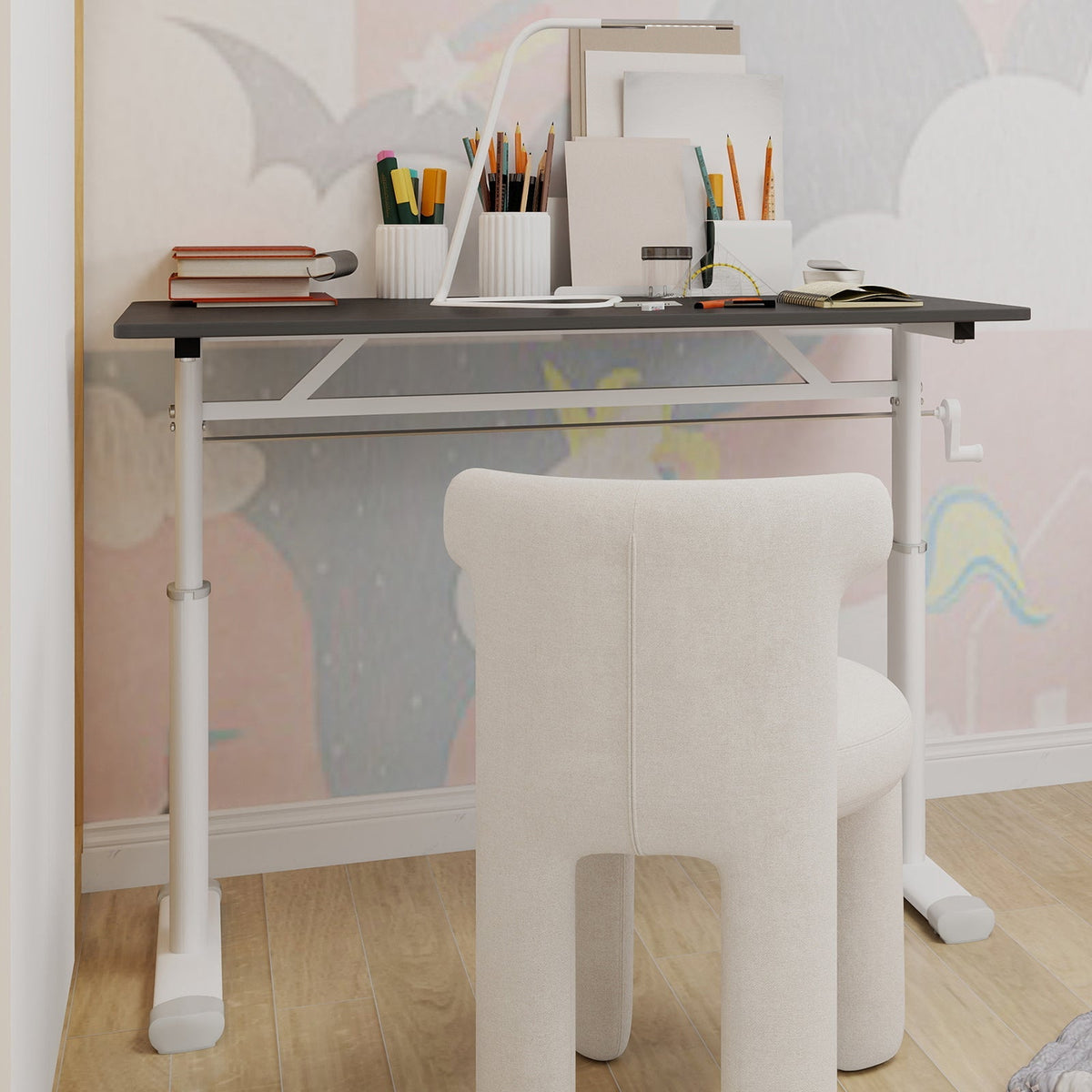 Adjustable Study Desk - Height-Adjustable, Multi-Purpose Home/Office, Compact