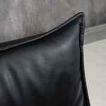 Armchair Swivel Reclining TV Chair with Footstool, Tilting Backrest, Faux Leather Black