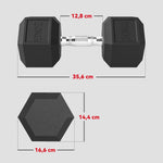 Dumbbell Knurled Handle 1x20kg Cast Iron