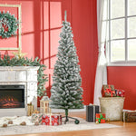 Artificial Pencil Christmas Tree 180cm, 492 Tips - Snow