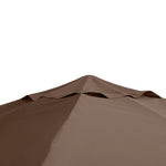 Replacement Roof 2.93x2.93m Gazebo Cover Sunshade Polyester Coffee