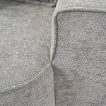 Comfortable 2-Seater Sofa with Side Pockets and Cushions, No Assembly, Grey