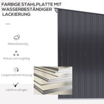 Garden Shed 1x1m Galvanized Steel Dark Grey