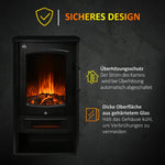 LED Electric Fireplace, 1000/2000W Heating, Flame Effect, 44.5x32x74cm, White