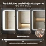 LED Bathroom Mirror 60x120 cm - Anti-Fog Dimmable Frosted Glass