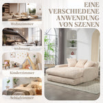 Cloud Couch Sleeper Sofa, Single-Seat Floor, 3 Cushions, Corduroy Beige