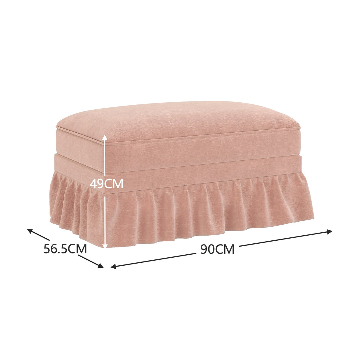 Windsor Stool Chenille - Pink
