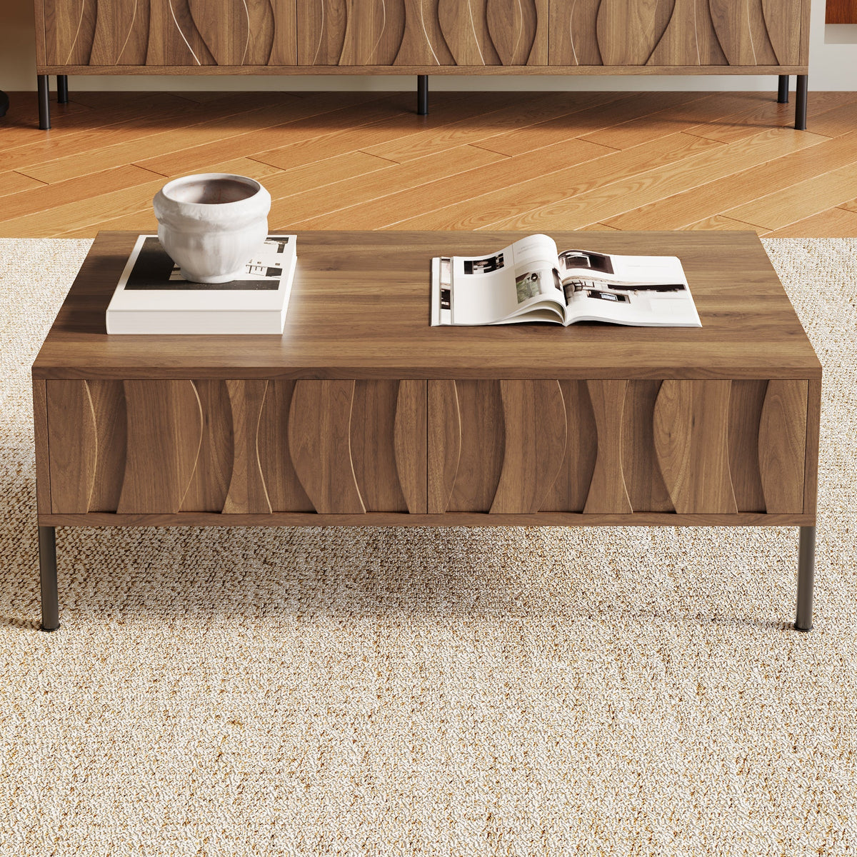 Coffee Table Modern Retro Style 105x55x41 cm