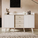 Sideboard, Three Drawers Storage, Wood-Colored