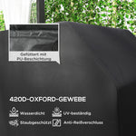 Grill Cover Protective Weatherproof 147x61x120cm - Black