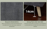 Modern Minimalist Bed Frame, Low-Profile Base 90x200 cm, Grey Dutch Velvet Fabric