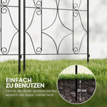 Metal Trellis 2-Piece Set, Rustproof 50x150cm Climbing Aid, Black