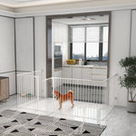 Puppy Playpen, 90cm High, 8 Panels, Foldable, Grey