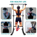Sport Power Tower, Adjustable Dip Station & Pull Up Bar, 330lbs Capacity, Space-Saving Home
