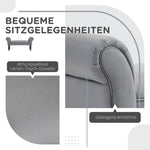 Bed Bench, Upholstered Seating, 130 kg Load Capacity, Dark Grey Canvas