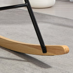 Rocking Chair, Armrests, Velvet, Cream White
