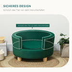 Dog Bed Sofa, Soft Cover & Wooden Legs, 65x64x37cm