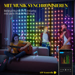 Fairy Lights 3x3m 400 LEDs Light Curtain, Adjustable, Music Sync, IP44