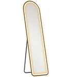 Full-Length Mirror, 150 x 40 cm LED Lighting, 3 Light Colors, Black