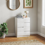 Chest of Drawers/Side Cabinet, 4 Drawers Living Room/Bedroom, High-Gloss White