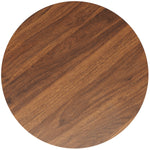 Round Dining Table 80x80cm 4-Person Walnut MDF/Black Metal Legs