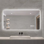 LED Bathroom Mirror 60x100 cm - Backlit Dimmable HD Silver Glass