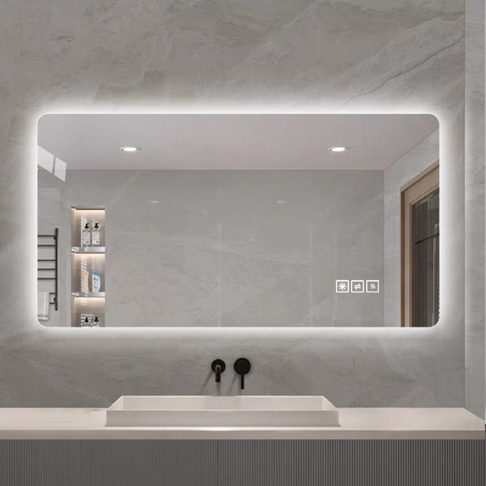 LED Bathroom Mirror 60x100 cm - Backlit Dimmable HD Silver Glass