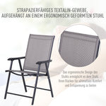 Camping Chairs, 2-Piece Folding Armrest Fishing, Metal Grey