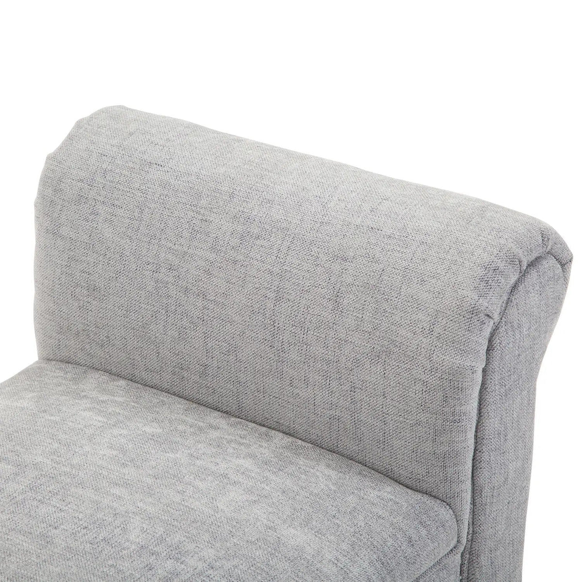 Upholstered Bench, Lounge & Hallway Seating, Linen Fabric, Light Grey